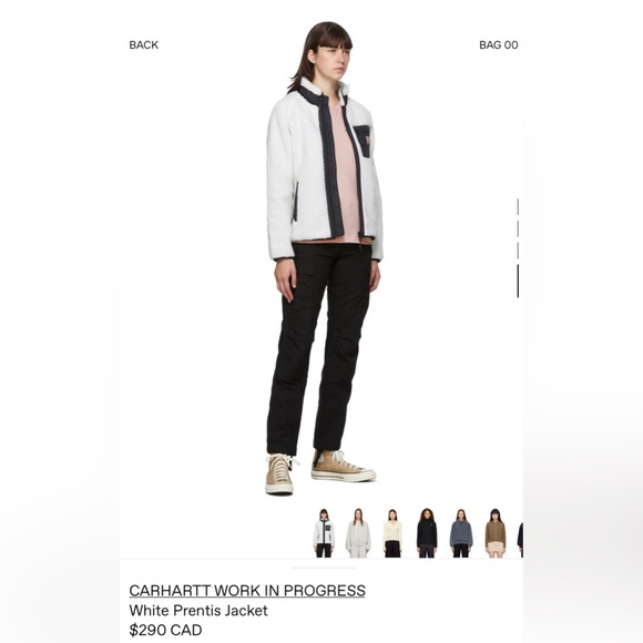 Carhartt White Prentis Jacket - size S - Picture 2 of 3